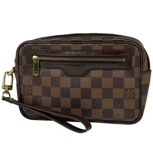 Louis Vuitton Pochette Bi Macao Clutch Shoulder amier Brown